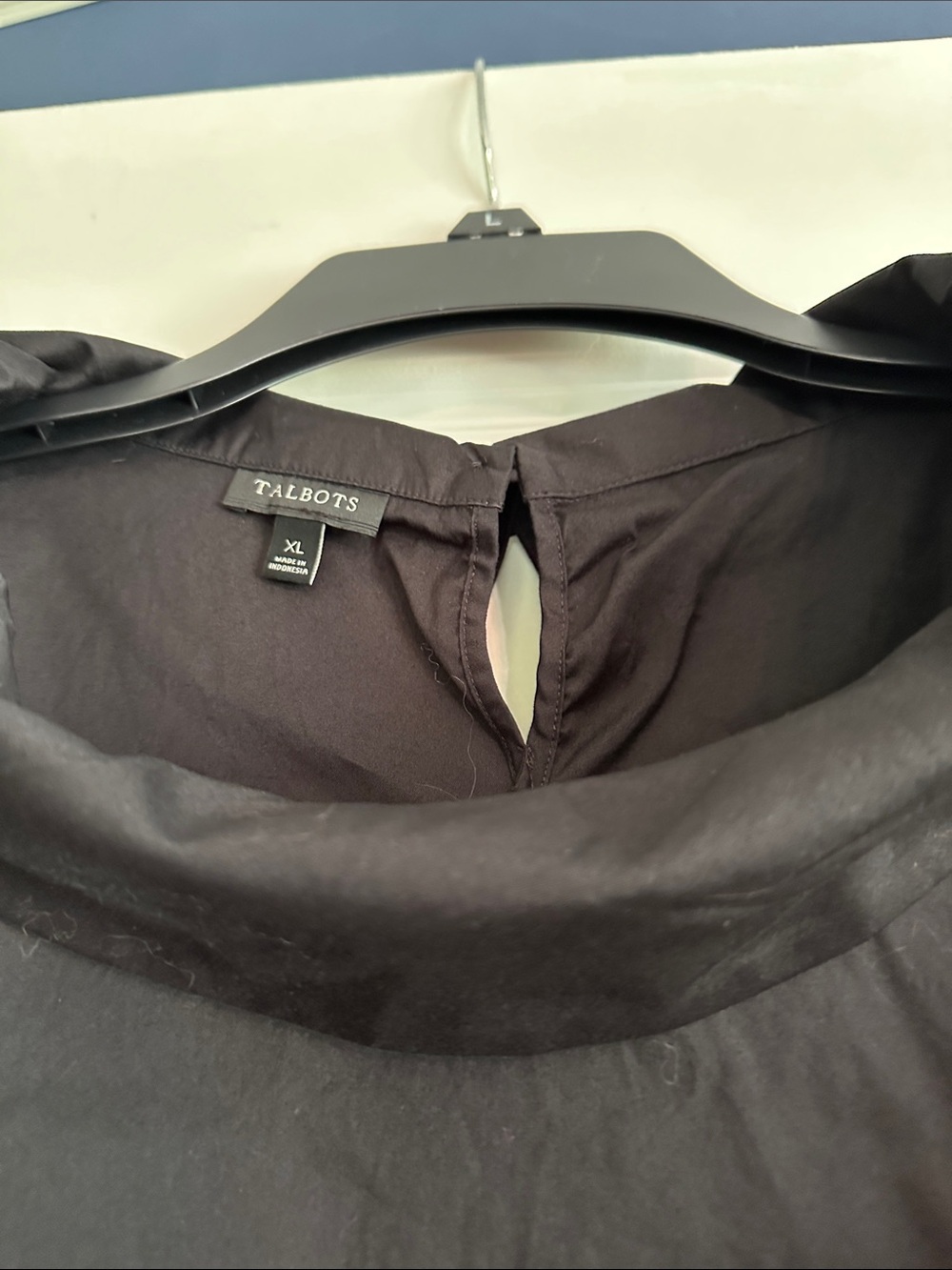 Talbots Black Round-Neck Blouse - Picture 3 of 5